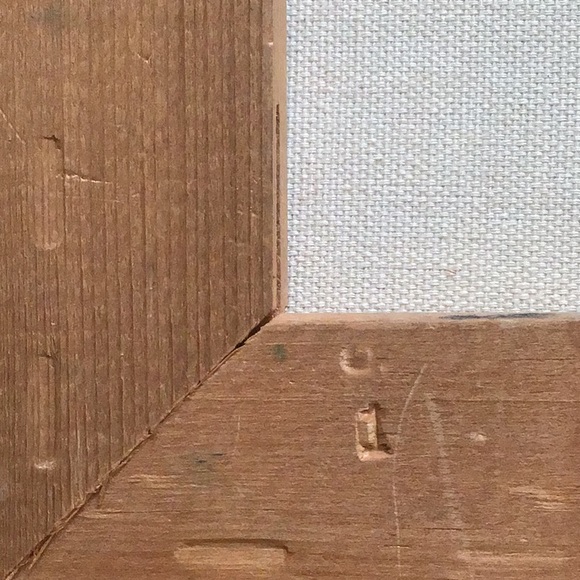 Vintage floral framed dinged oil painting. - Picture 8 of 11